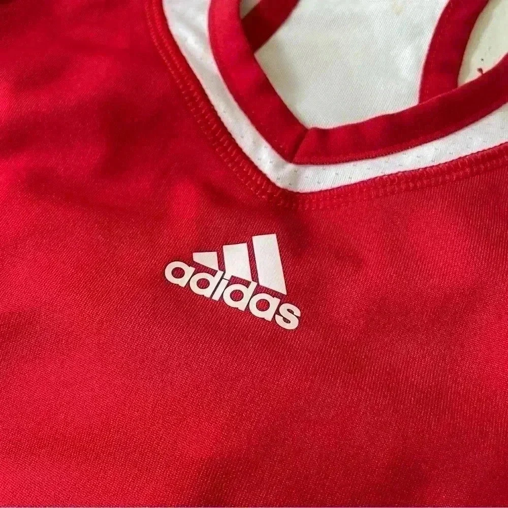 Adidas ATS Retro Cool Red and White Tank Size S Front and Back - Picture 3 of 8